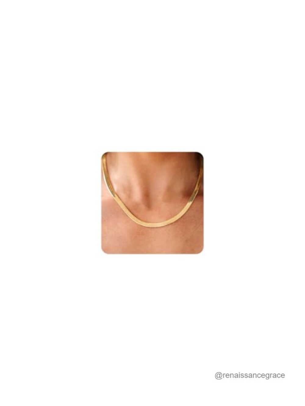 14k Gold Plated Snake Chain Necklace for Women, 16.5in Choker